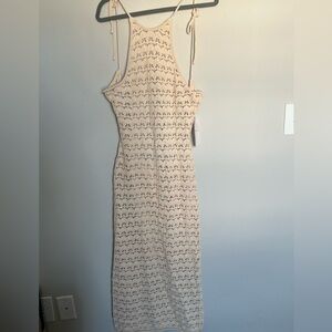 Future Collective Alani Noelle Crochet Midi Hem Boho Dress Cover up Festival NWT